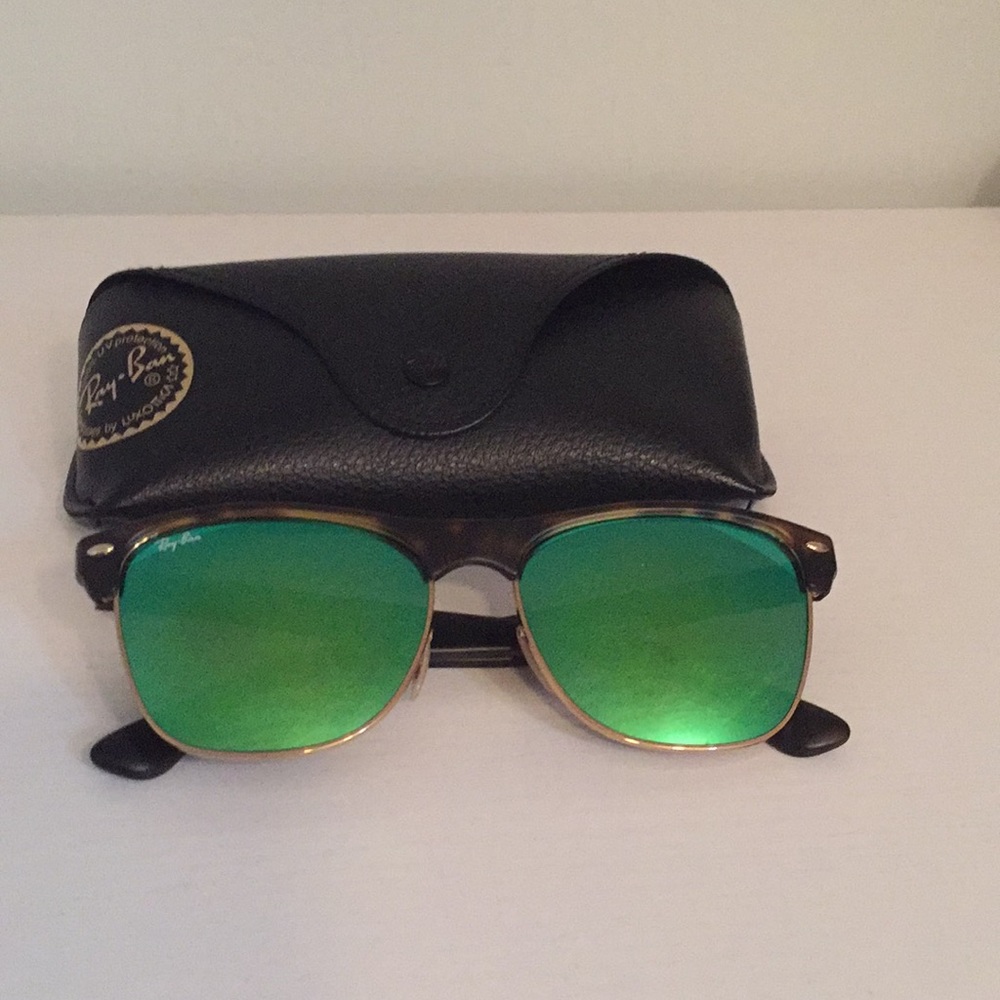 Ray-Ban Clubmaster Green Flash Lenses